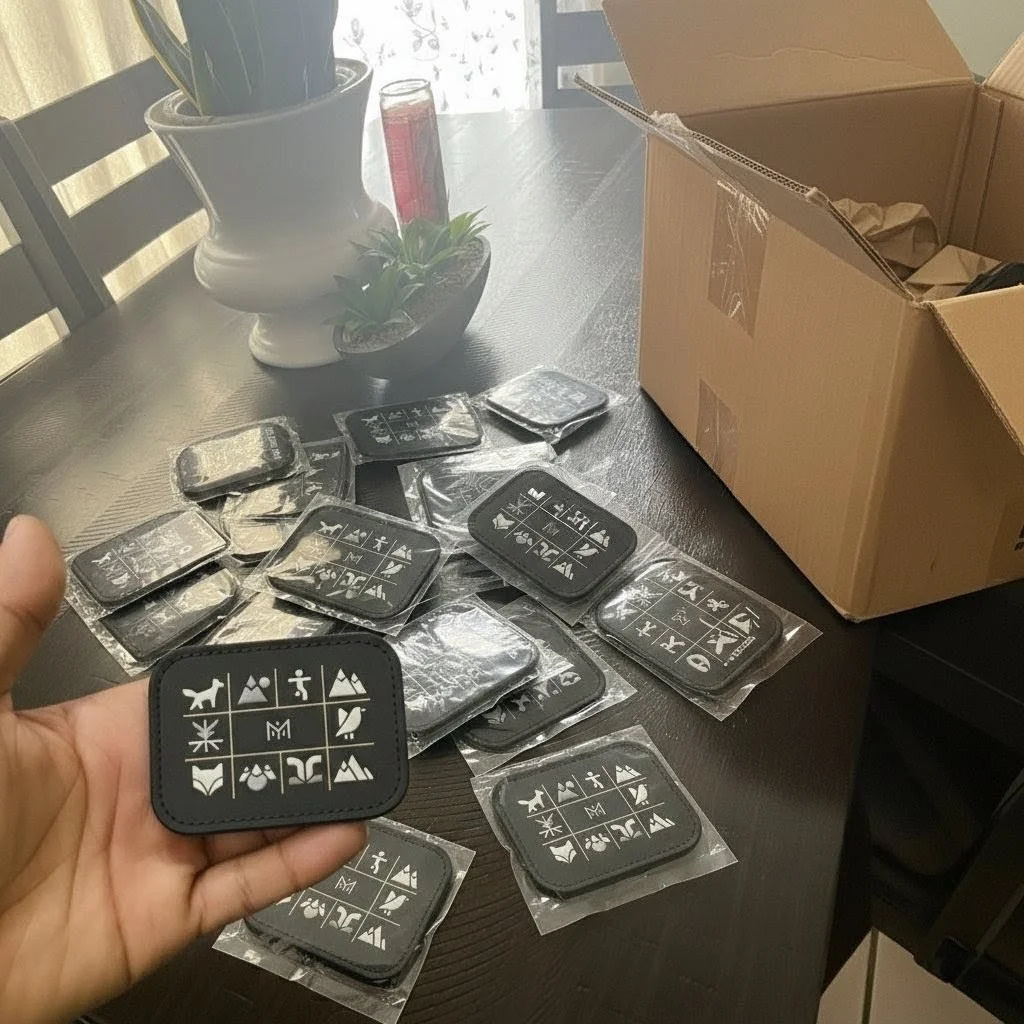 printed leather patches