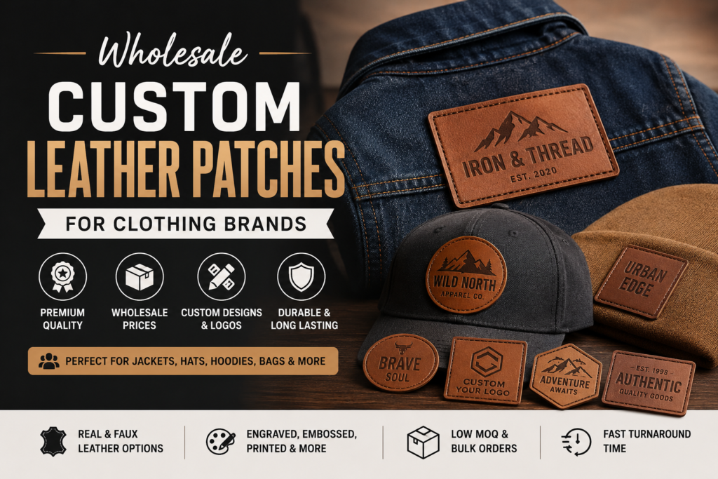 Wholesale Custom Leather Patches for Clothing Brands