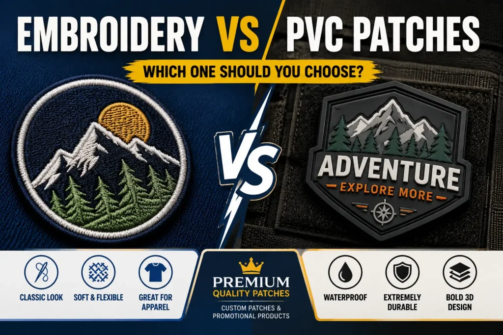 Embroidery vs PVC Patches
