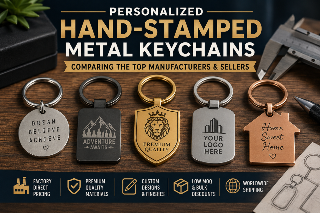 Personalized Hand-Stamped Metal Keychains