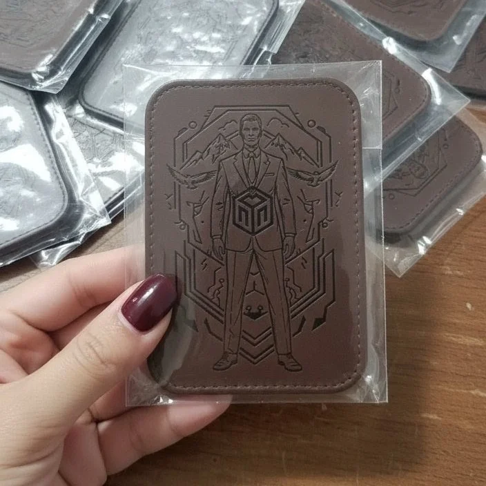 embossed leather patches